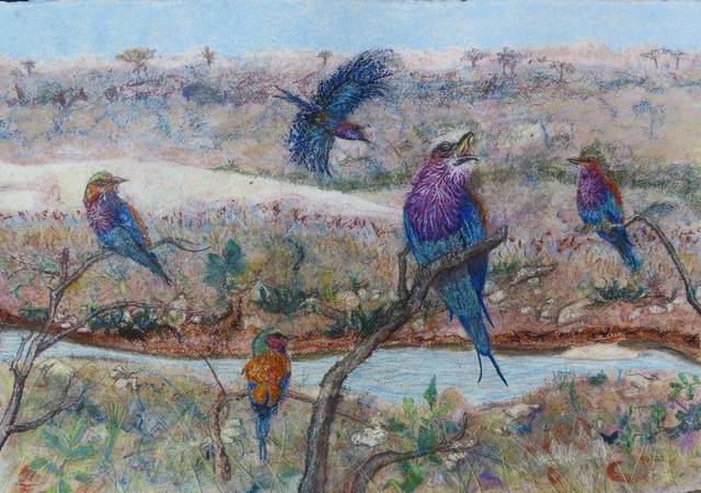 Fließendes Farbenspiel der Savanne – Jacklyn Gratzfeld – Pastell
