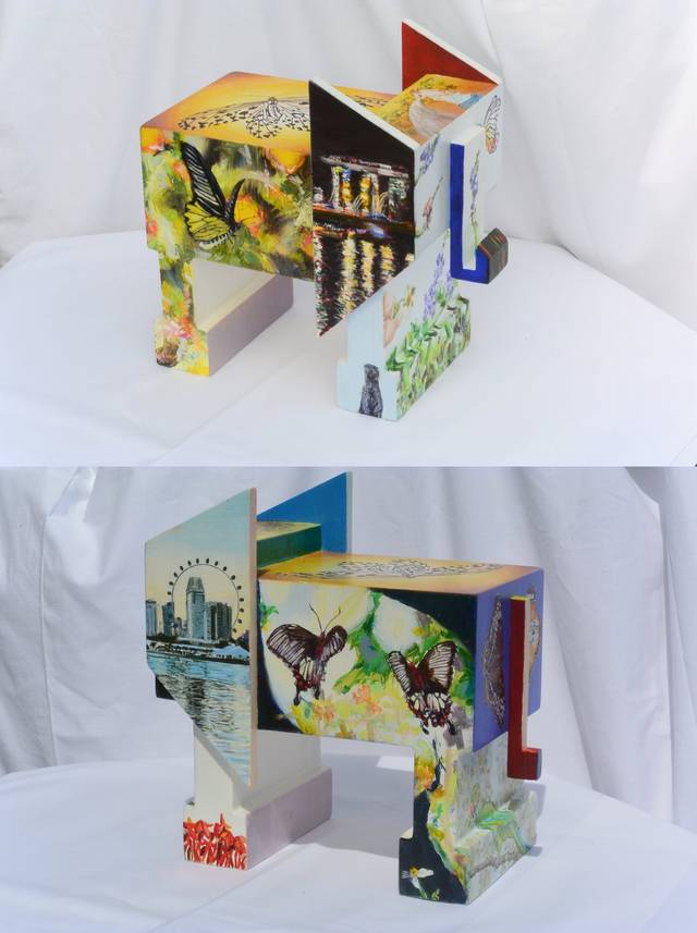 Singiphant – Jacklyn Gratzfeld – 3D‑Ölgemälde‑Objekt