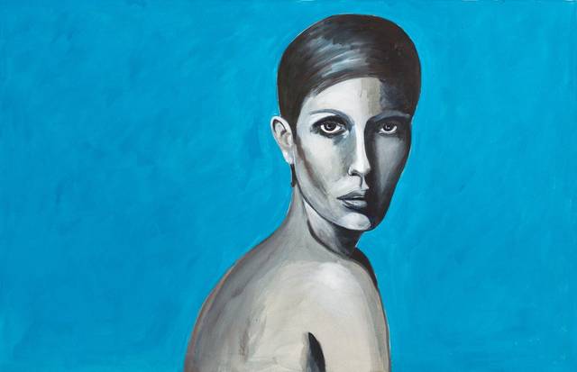 Frau in Blau – Kassandra Becker – Acryl auf Leinwand