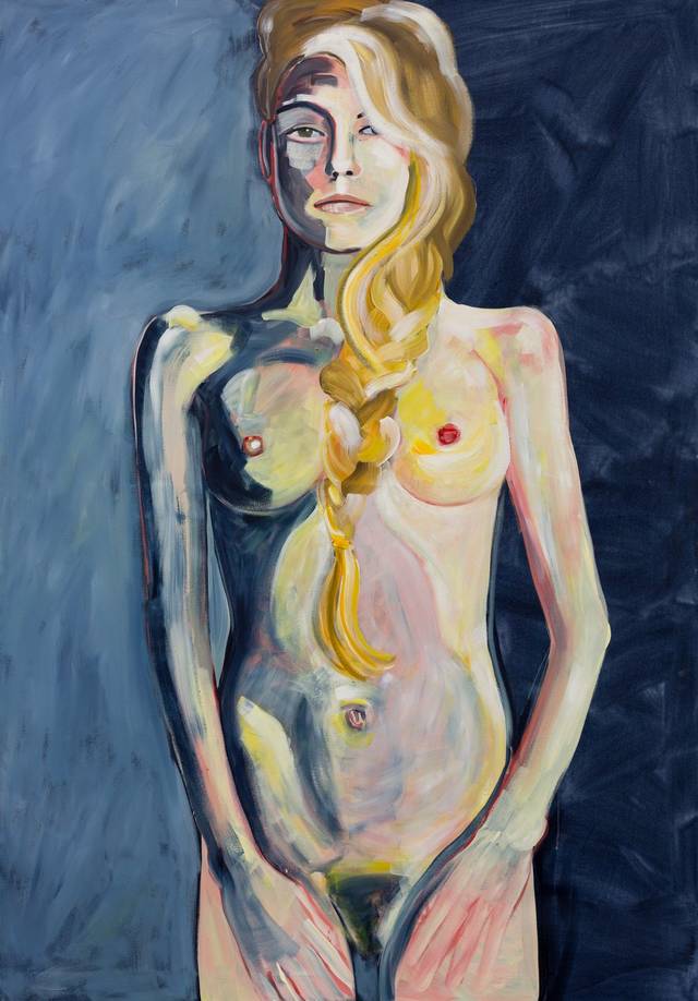 Große mit Zopf – Kassandra Becker – Acryl auf Leinwand
