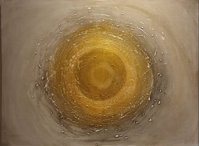 Im Auge des Orkans – Iris Thura Stehlin – Acryl, Strukturmaterialien
