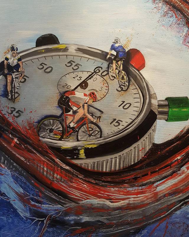 Zeit im Nacken – Silke Ballheimer – Acryl