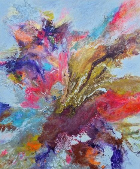 Blütenrausch – Claudia Böheim – Mixed Media auf Leinwand