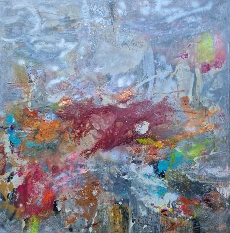 Komposition – Claudia Böheim – Mixed Media auf Leinwand