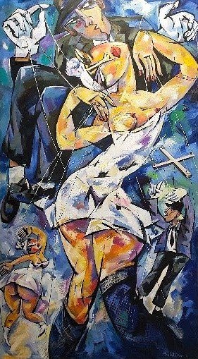 Der Puppenspieler – Alexander Solotzew – Öl auf Leinwand