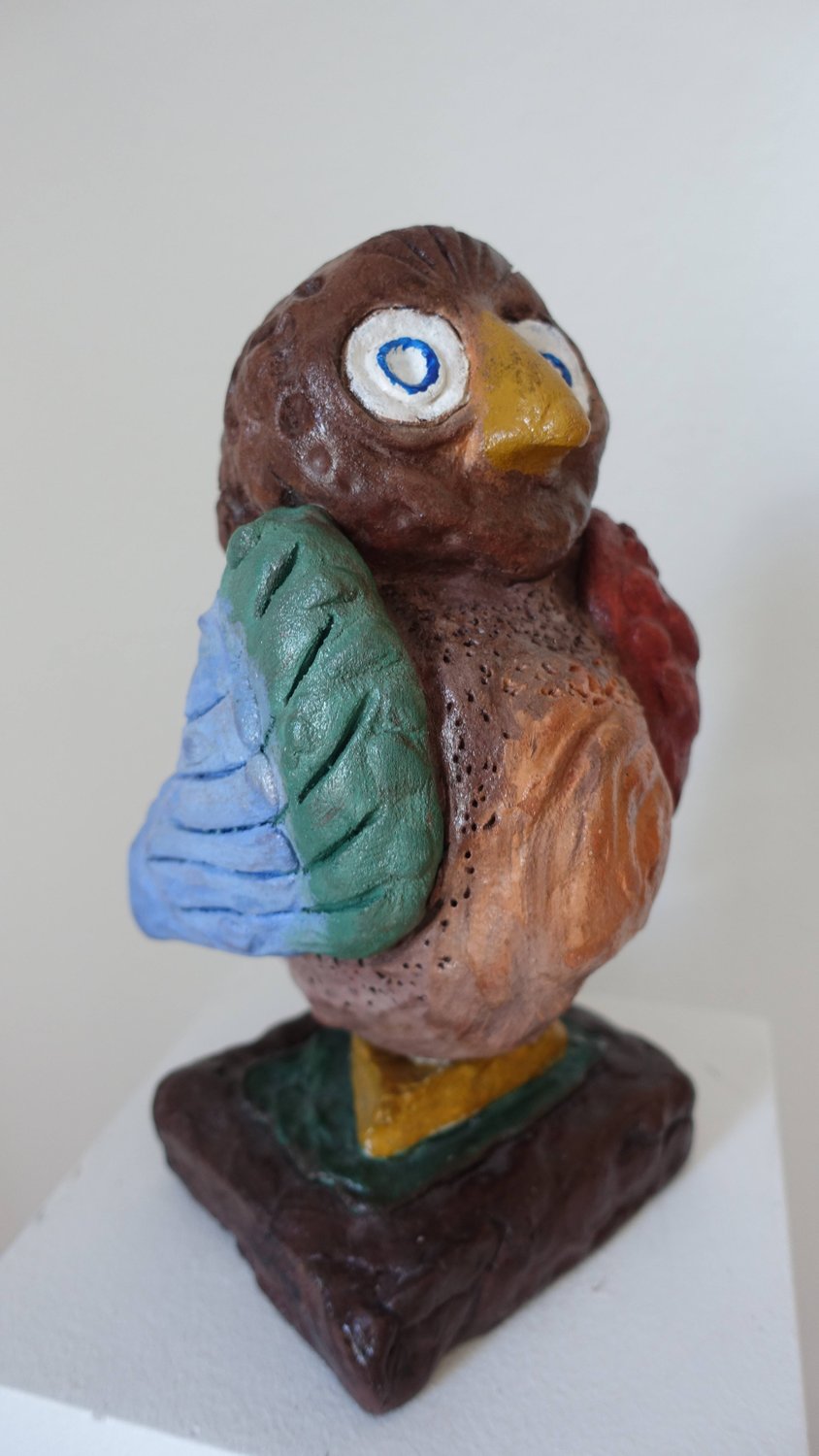 Eule – Astrid Schreyer – Unikat,Plastik