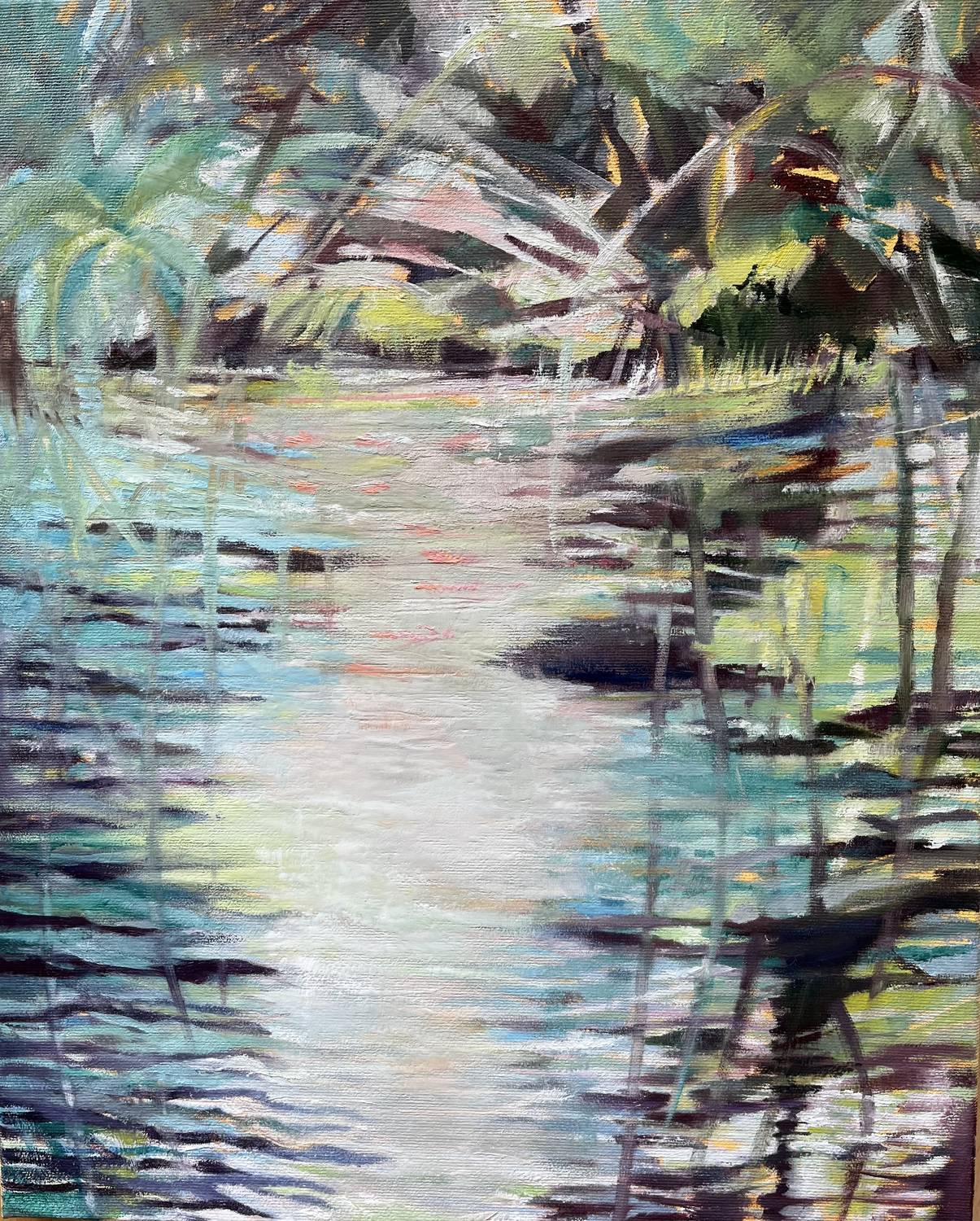Waikato River 3 – Ulrike Delcker-Heidbüchel – Öl auf Leinwand