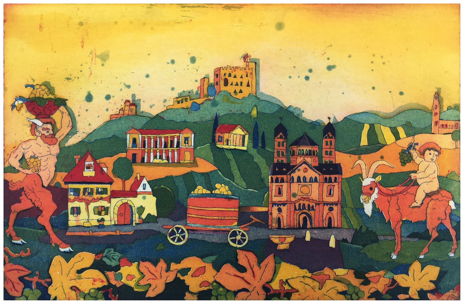 Pfalz-Panorama – Gerhard Hofmann – Farbradierung