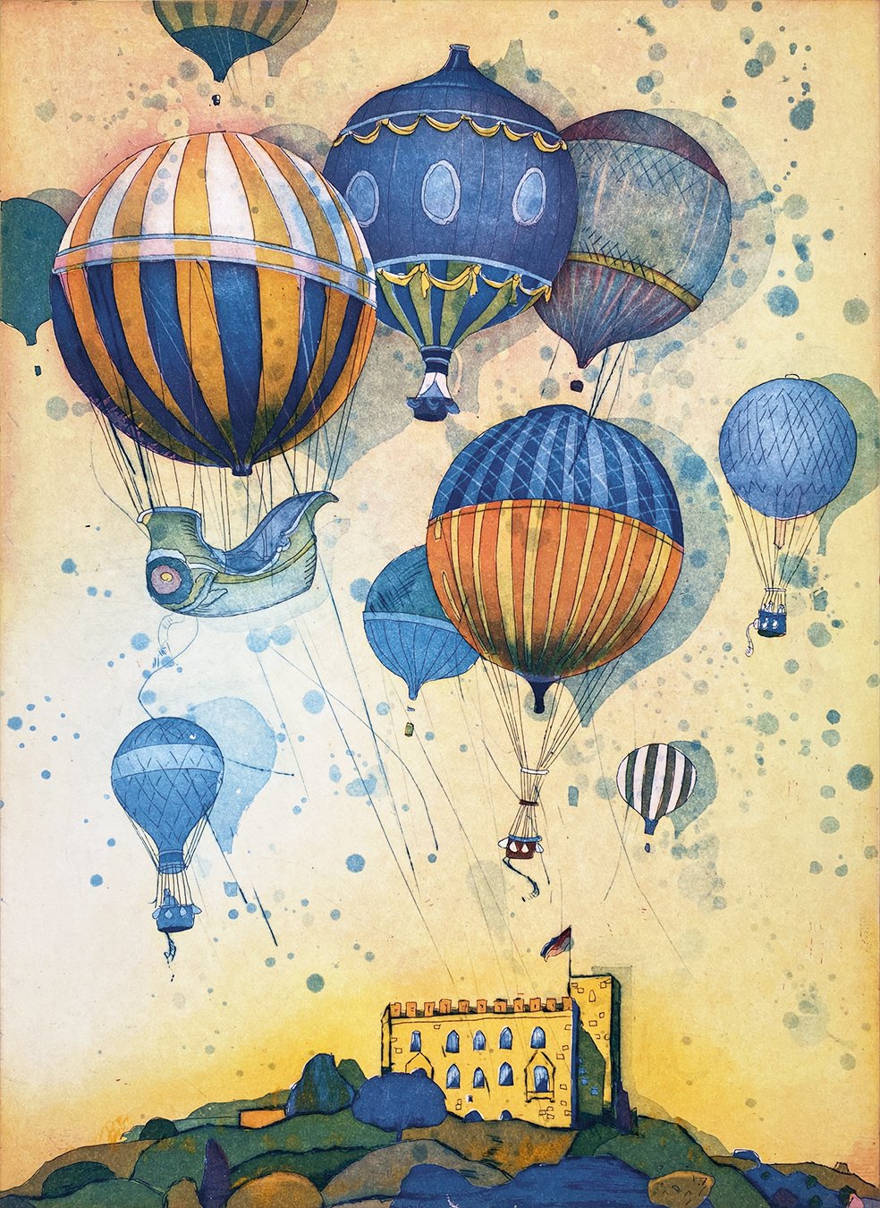 Freiflug – Gerhard Hofmann – Farbradierung