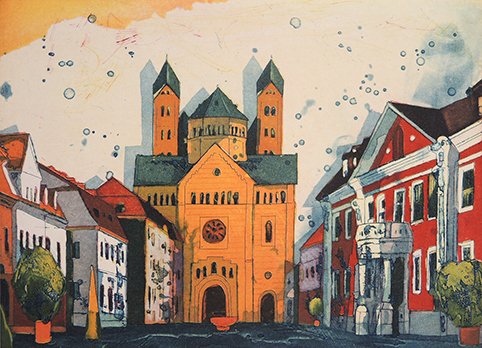 Speyer – Gerhard Hofmann – Farbradierung