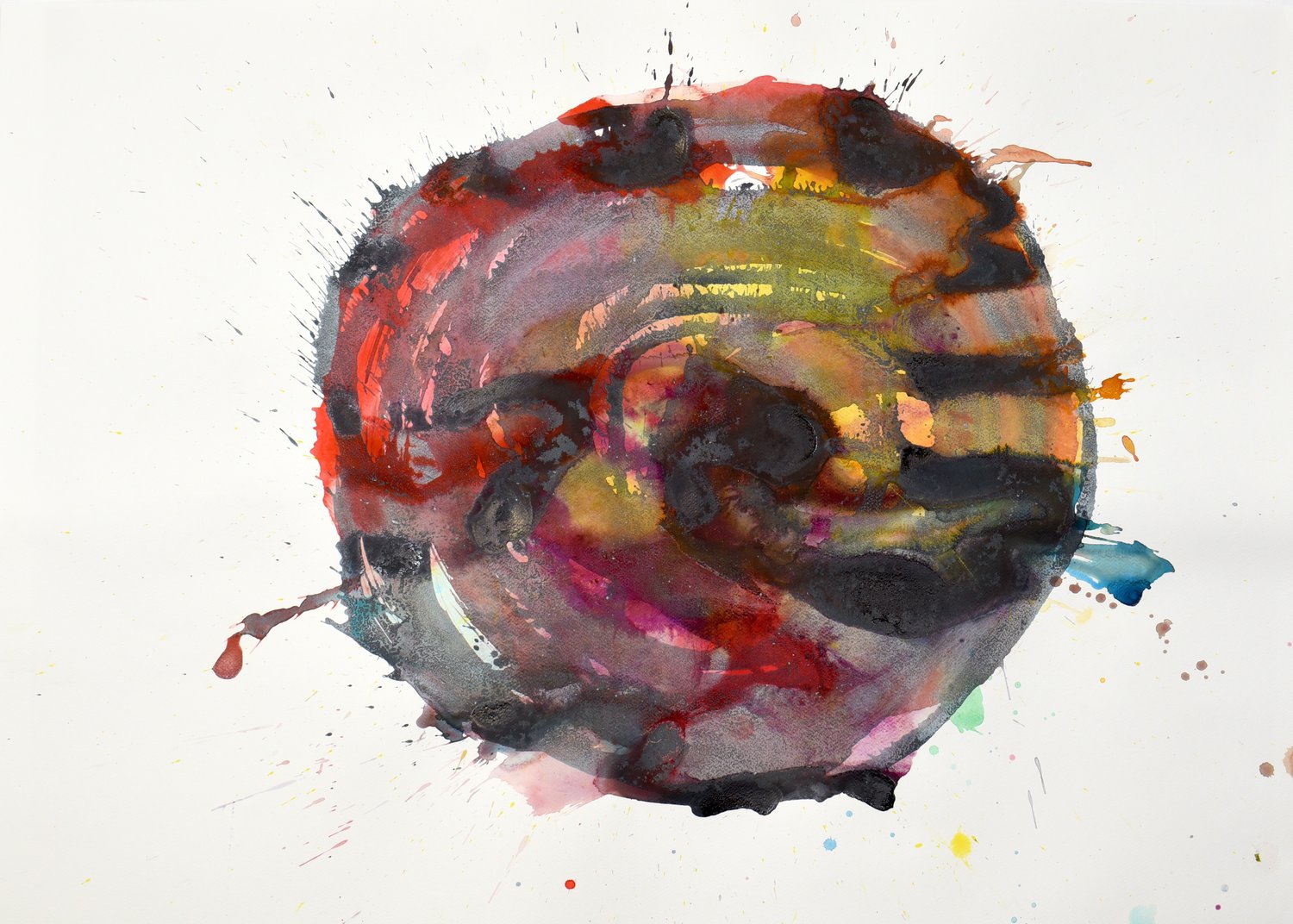"Dunkle Welt" – Klaus Schmitt – Aquarell auf Bütten