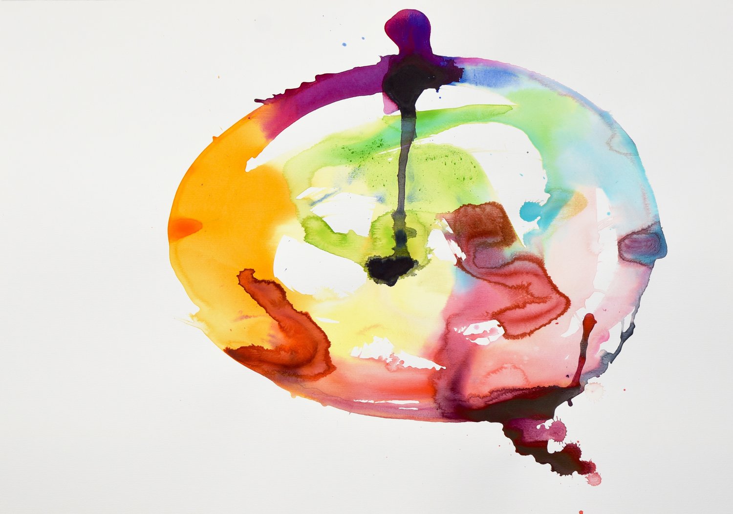 "Einlauf" – Klaus Schmitt – Aquarell auf Bütten"