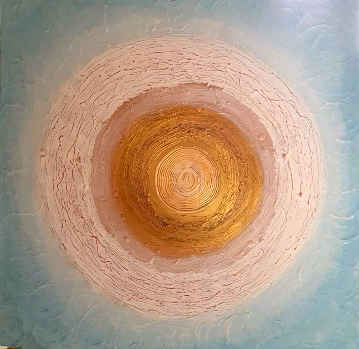Aufleuchten – Iris Thura Stehlin – Acryl, Strukturmaterialien