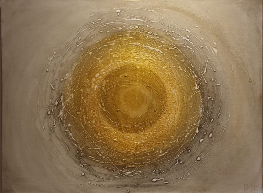 Im Auge des Orkans – Iris Thura Stehlin – Acryl, Strukturmaterialien