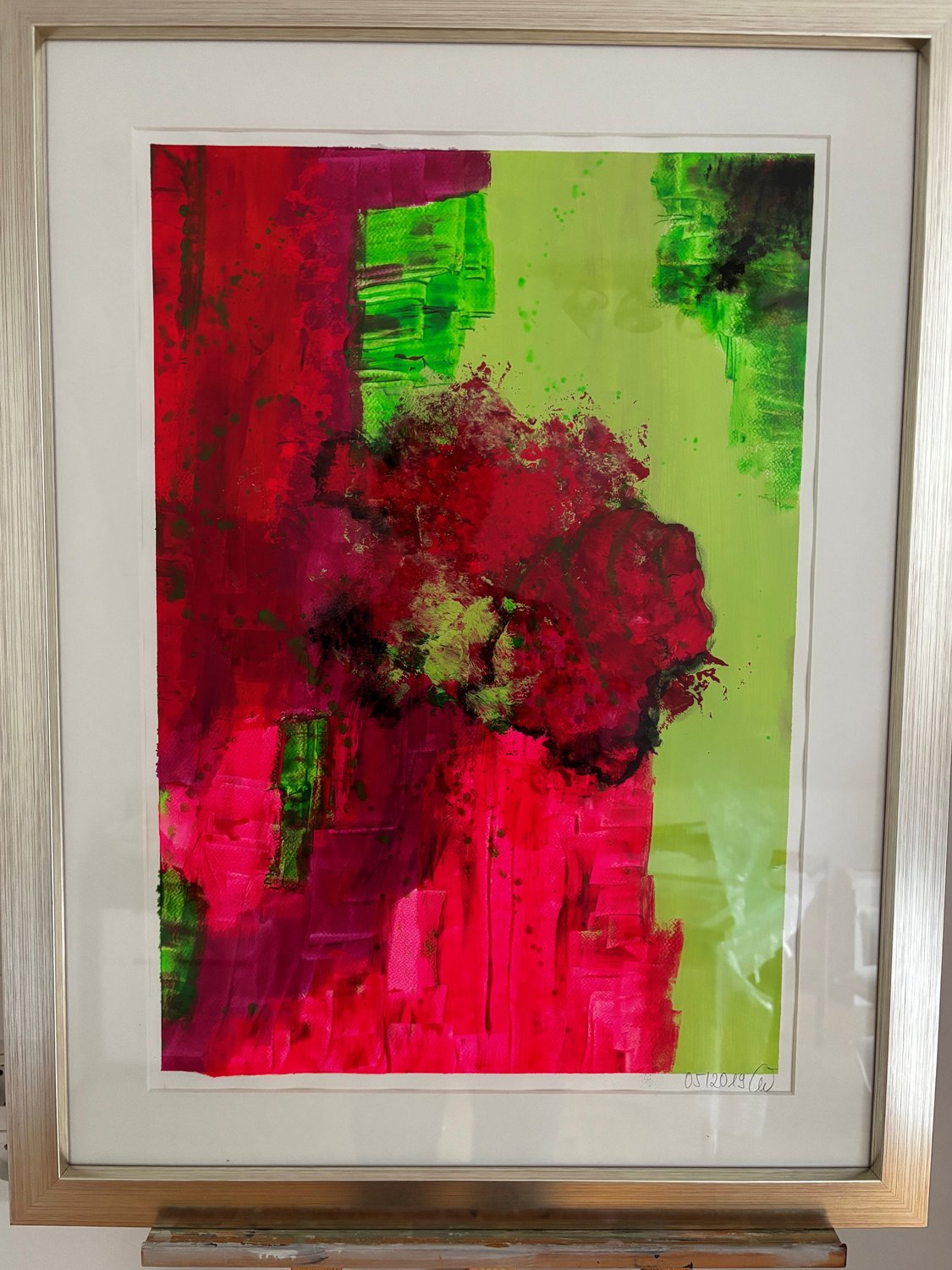 red roses, Original – Claudia Weissenfels – Acryl auf Leinwand