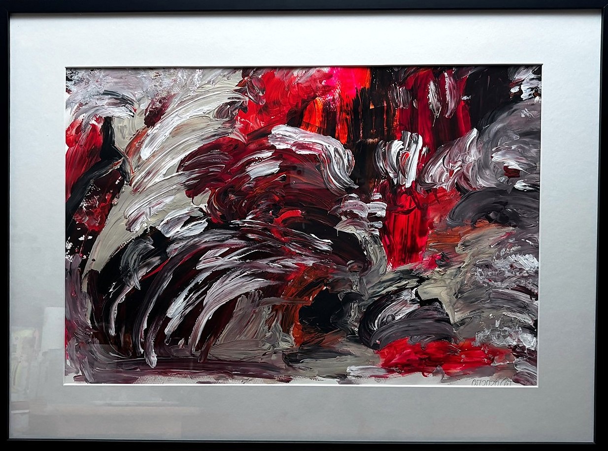 fireworks, Original – Claudia Weissenfels – Acrylmalerei