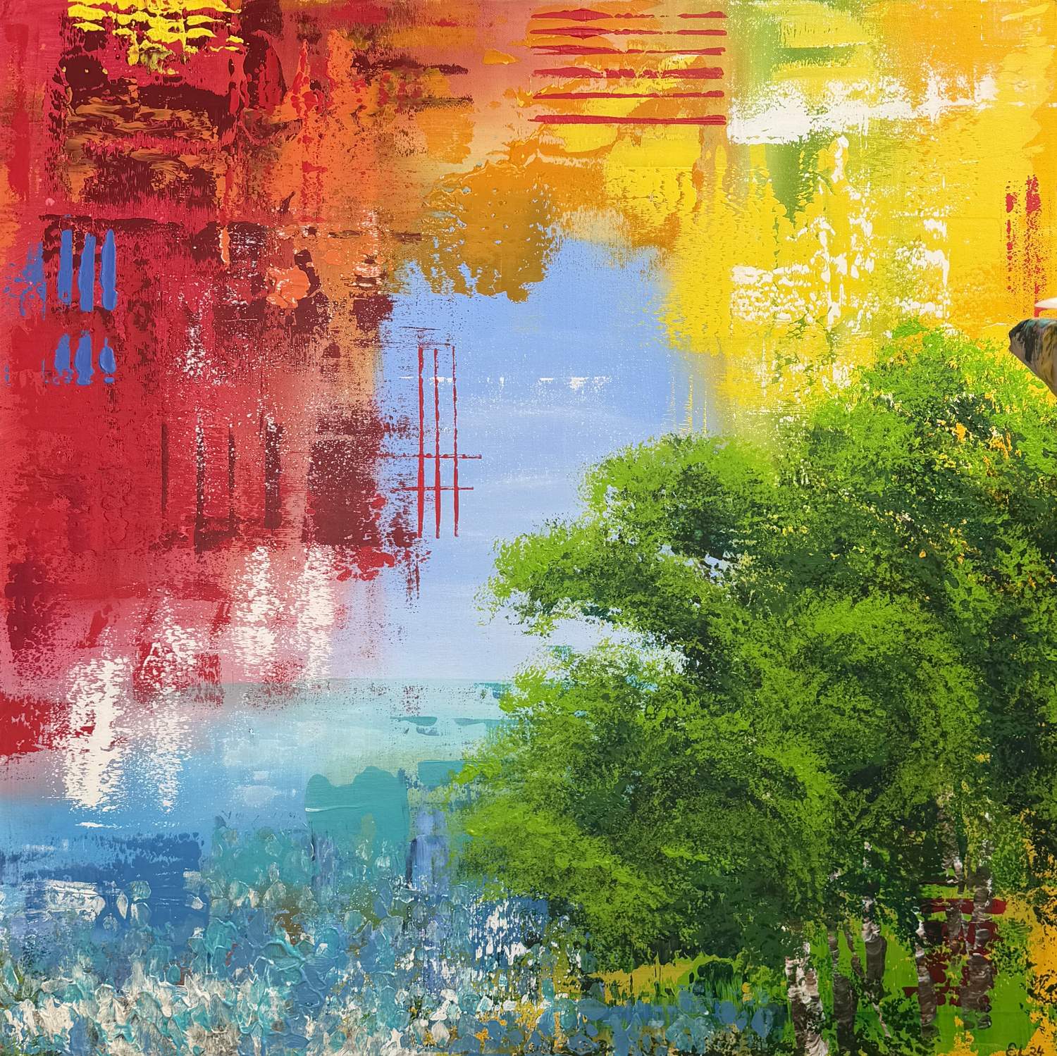Am See 3 – Eva Lösche – Acryl auf Leinwand