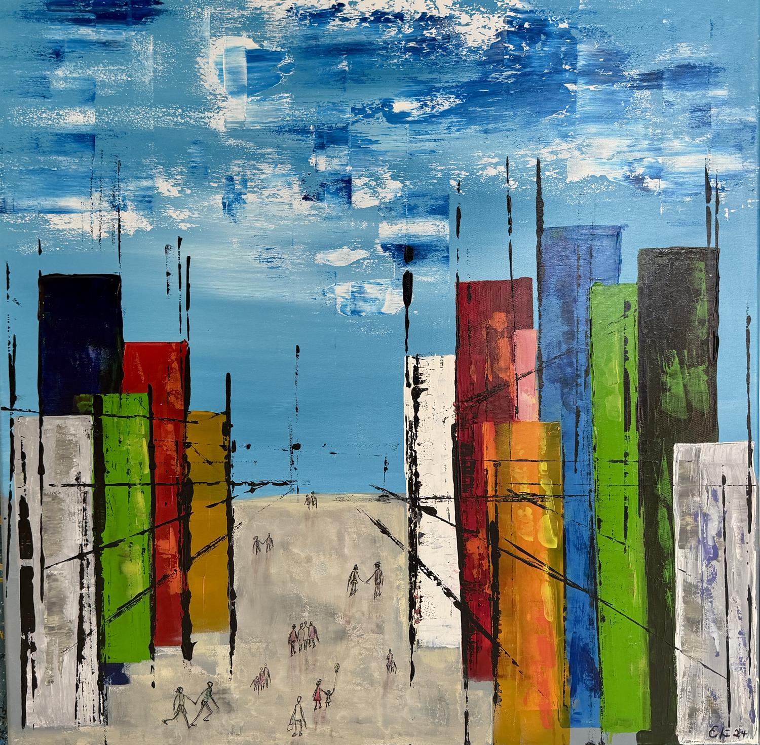 City – Eva Lösche – Acryl auf Leinwand