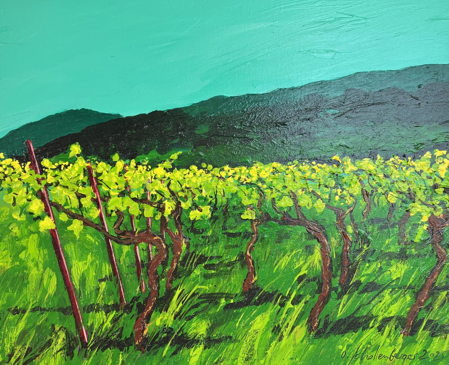 Alte Rebstöcke – Oliver Schollenberger – Acryl auf Leinwand