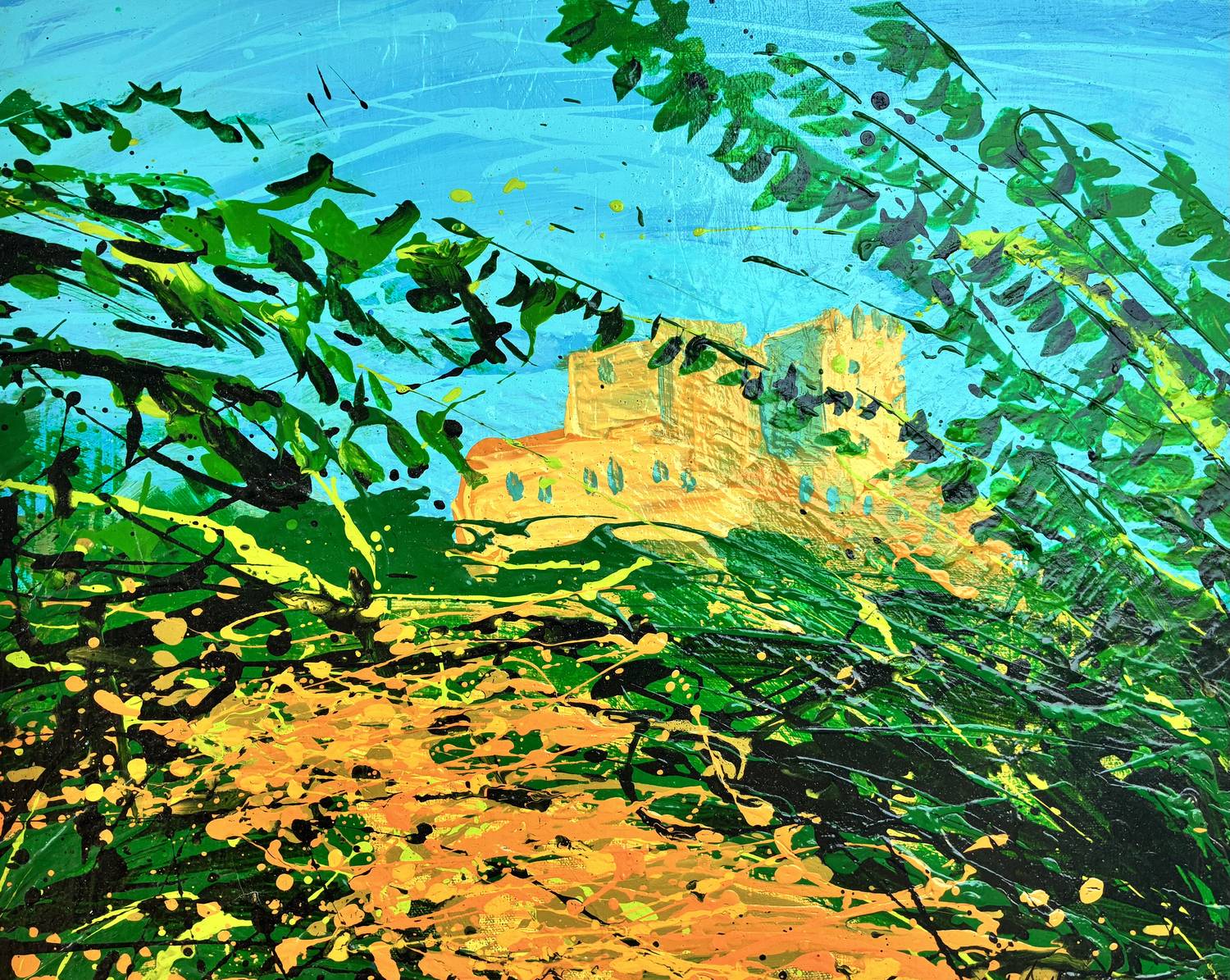 Hambacher Schloss – Oliver Schollenberger – Acryl auf Leinwand