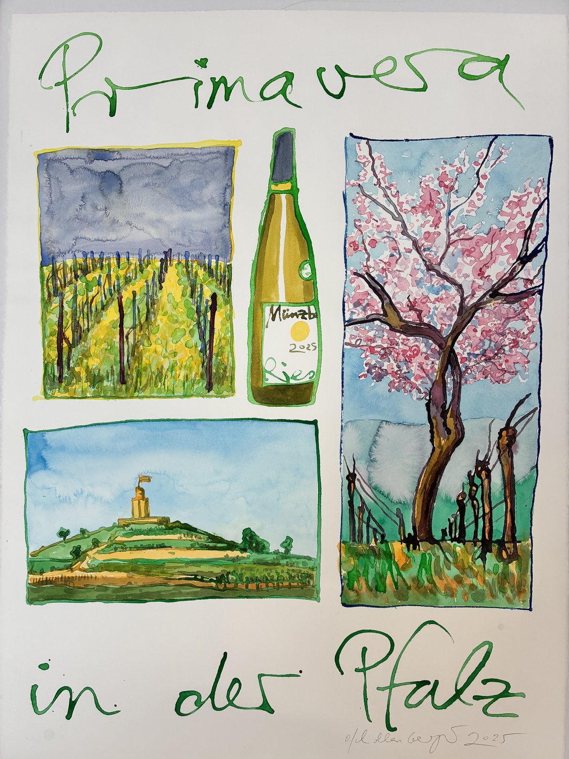 Primavera in der Pfalz – Oliver Schollenberger – Aquarell