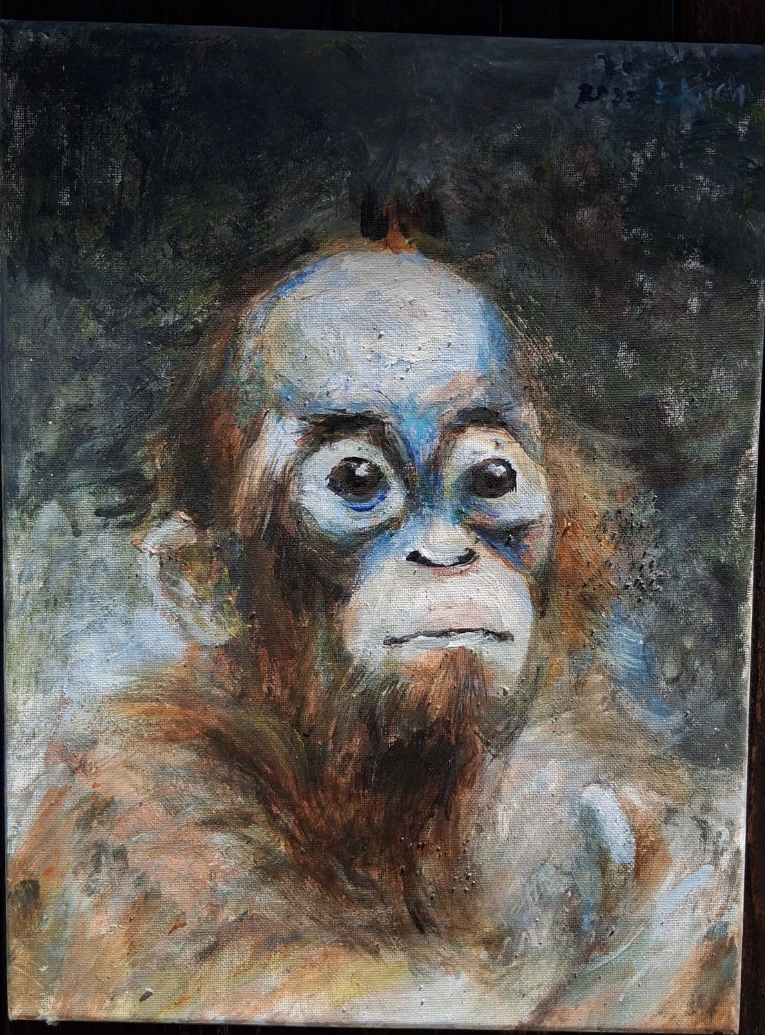 Affe – Martin Eckrich – Mischtechnik auf Leinwand