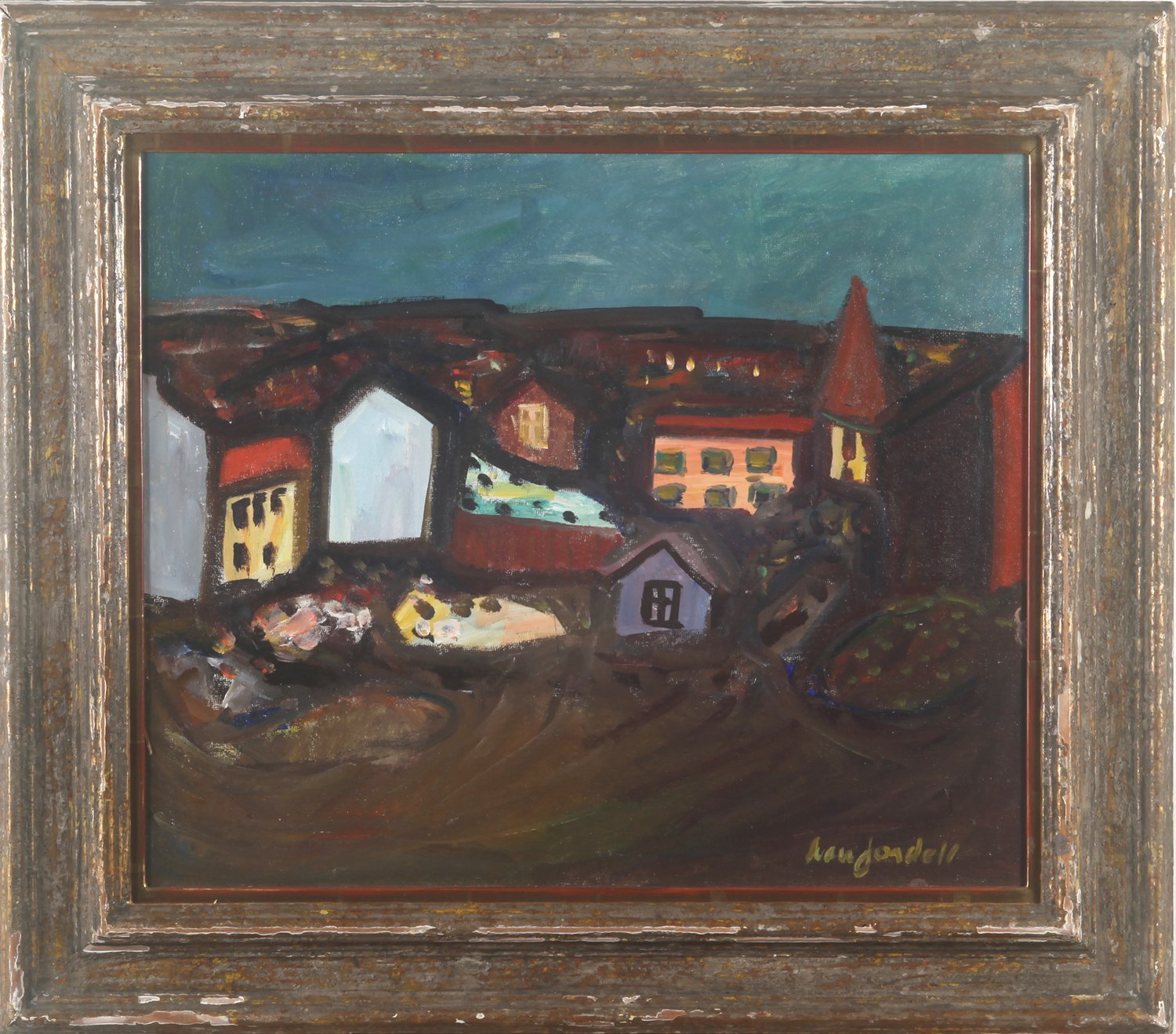 Stadt – Ivan Jordell – Öl auf Platte
