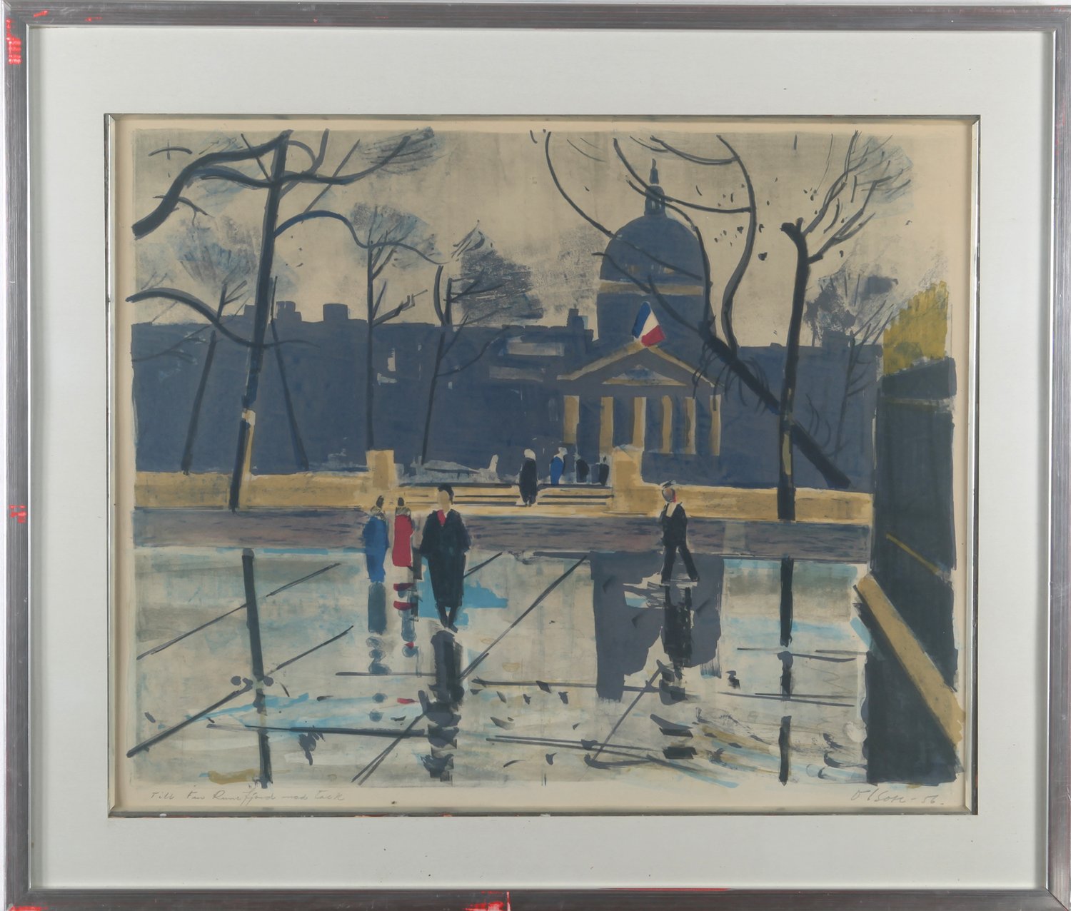 Pariser Stadtszene – Ove Olson – Aquarell