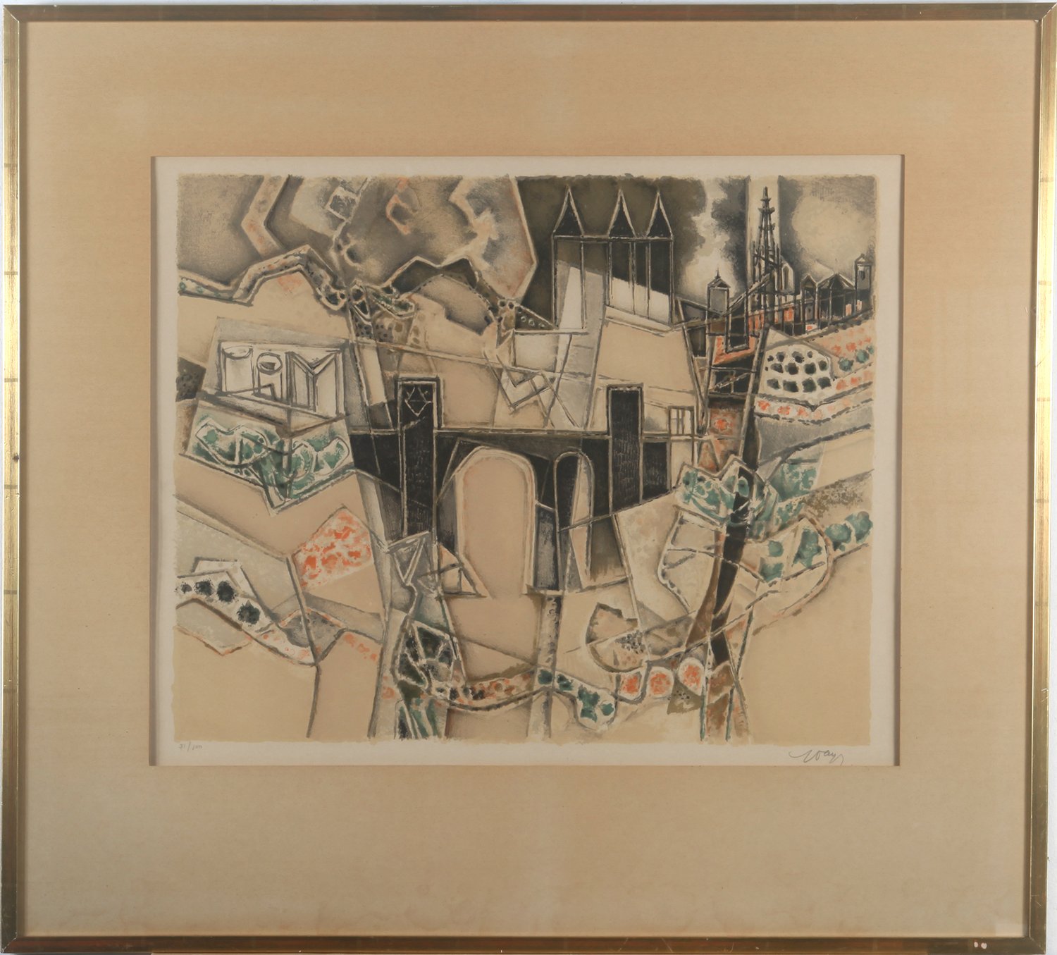 Stadtkomposition – Georges Dayez – Lithographie 71/100