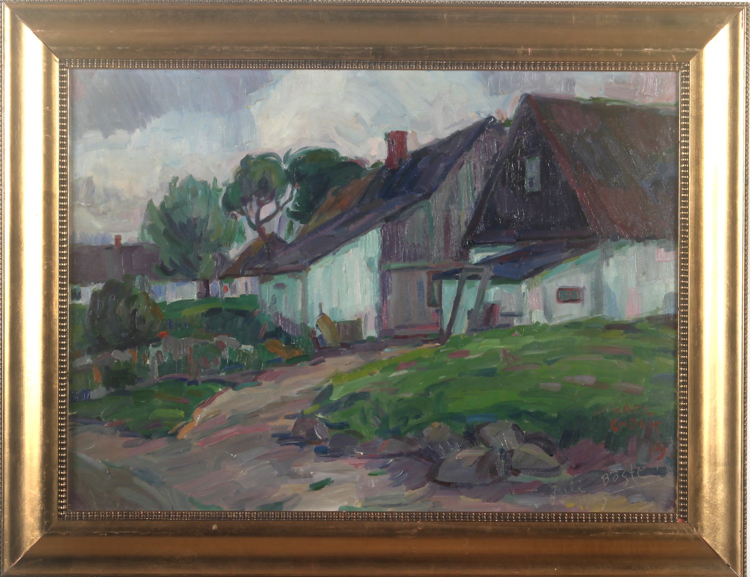 Bauernhof – Karl Enock Ohlsson – Öl auf Leinwand