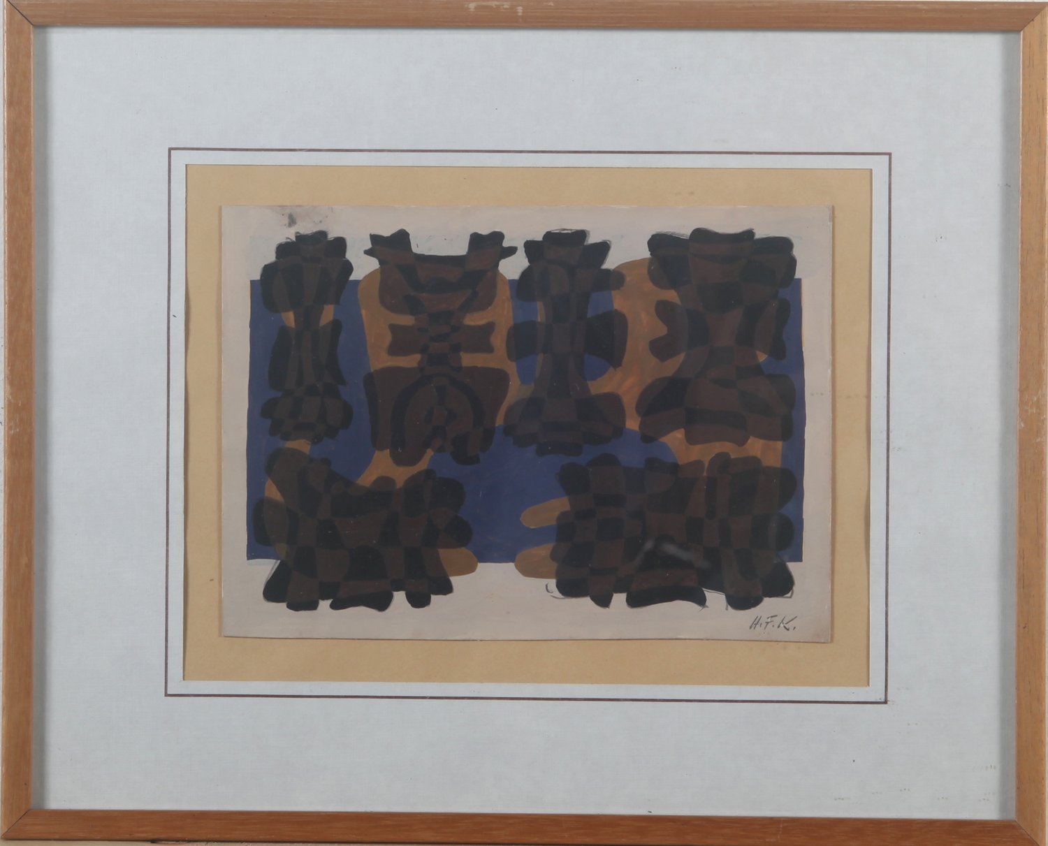 Abstrakte Figuren – Heinz F. Kirchner – Gouache
