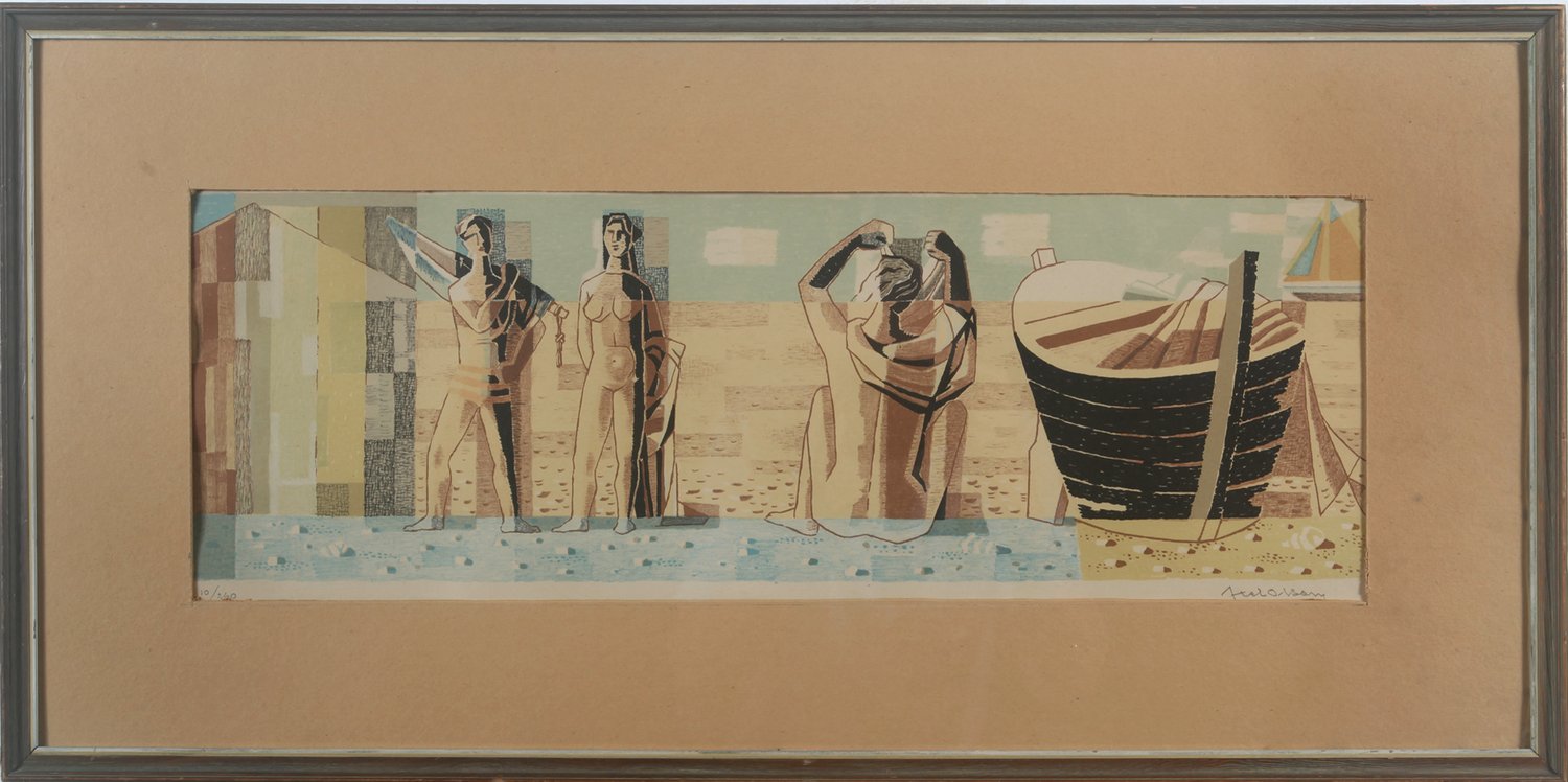 Am Strand – Axel Olson – Lithographie 10/260
