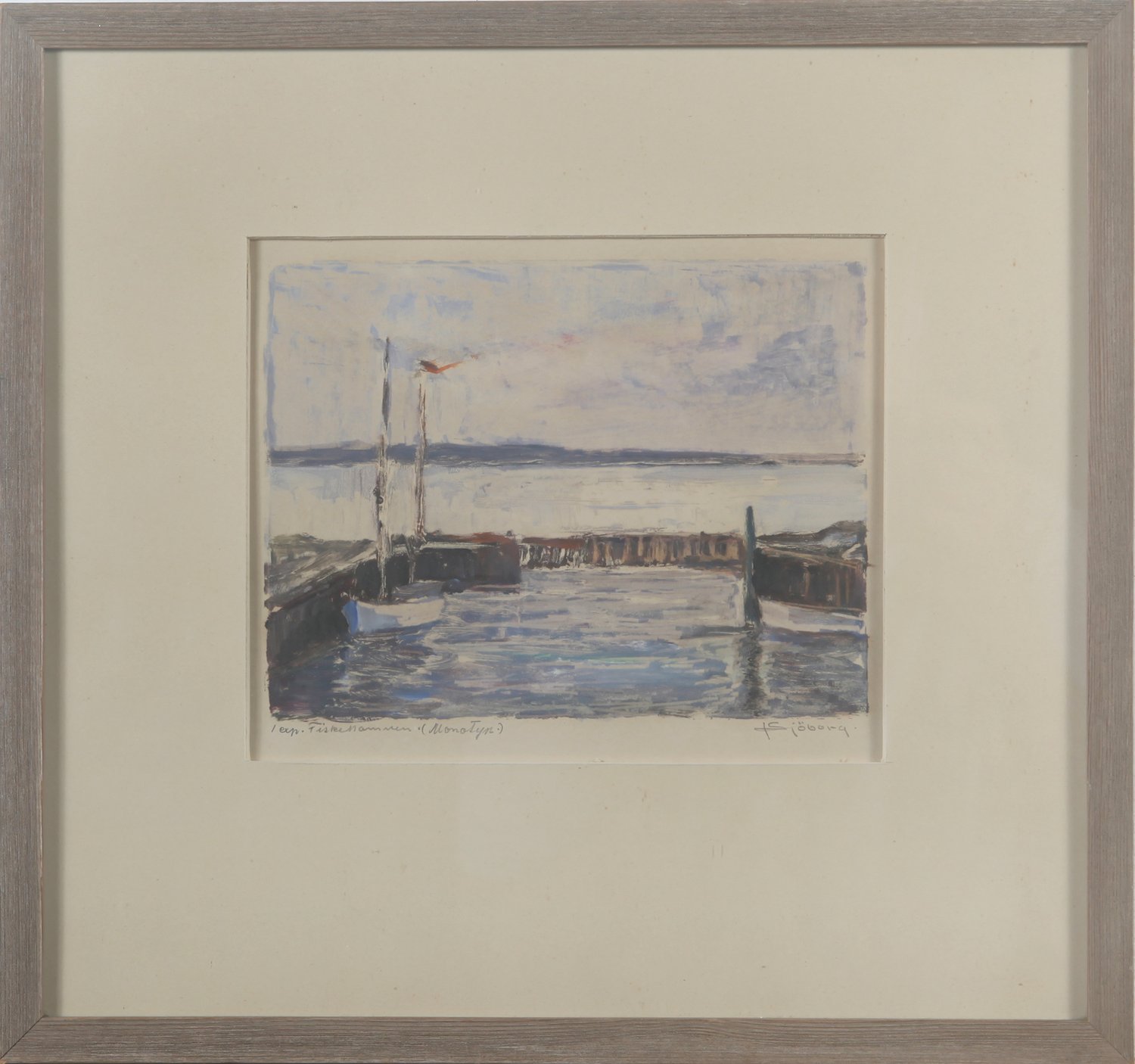 Fischereihafen – John Sjöberg – Monotypie