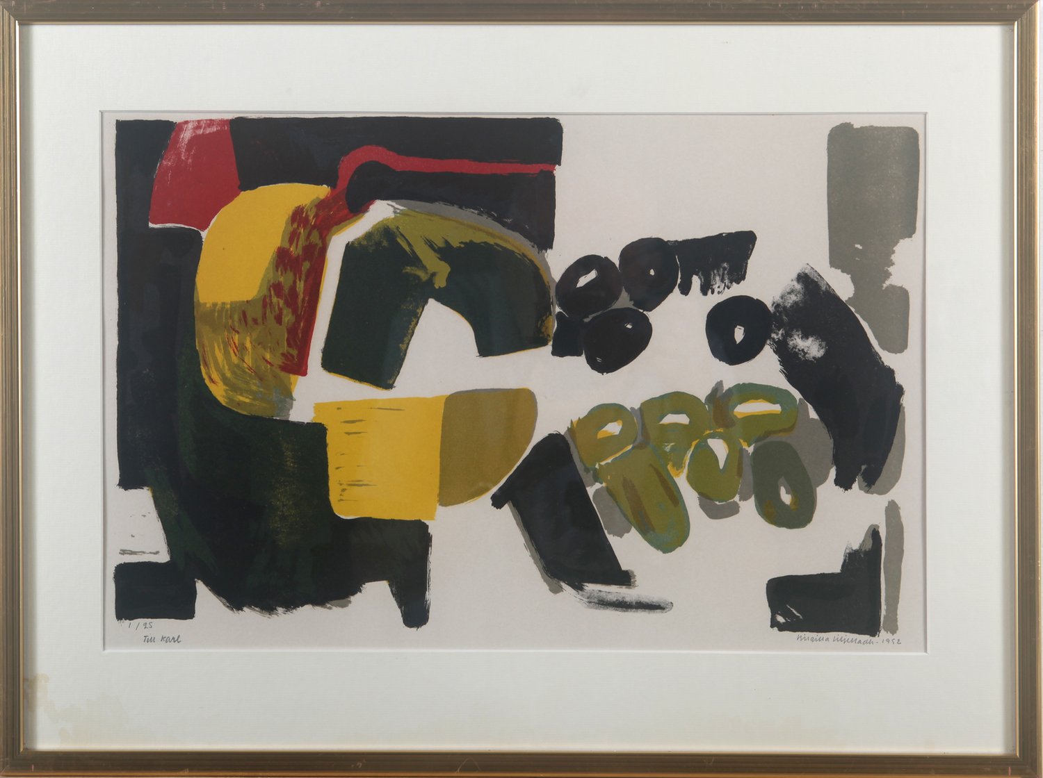 abstrakte Formen – Birgitta Liljebladh – Lithographie 1/25