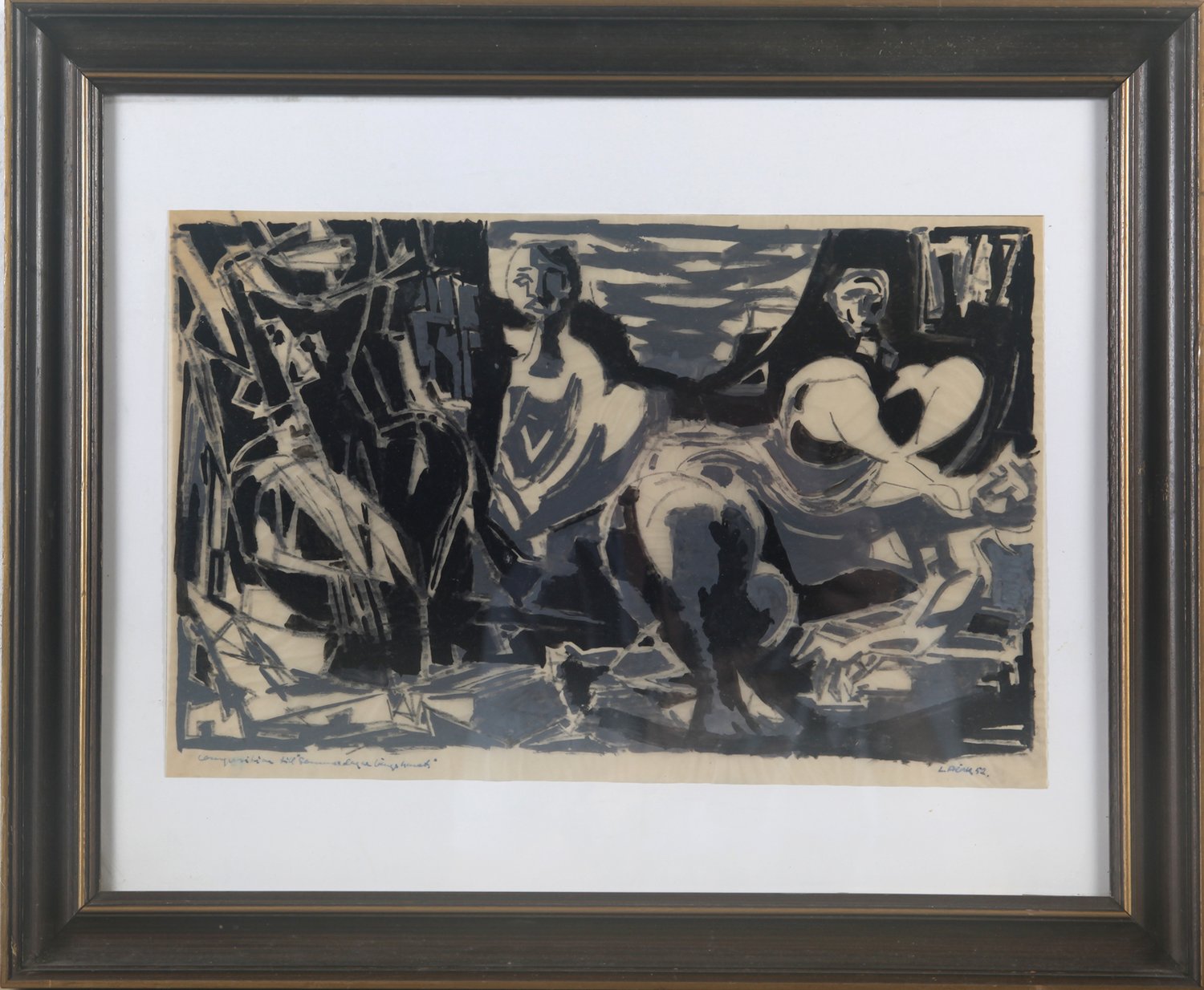 Figurenkomposition – Lennart Frisk – Gouache