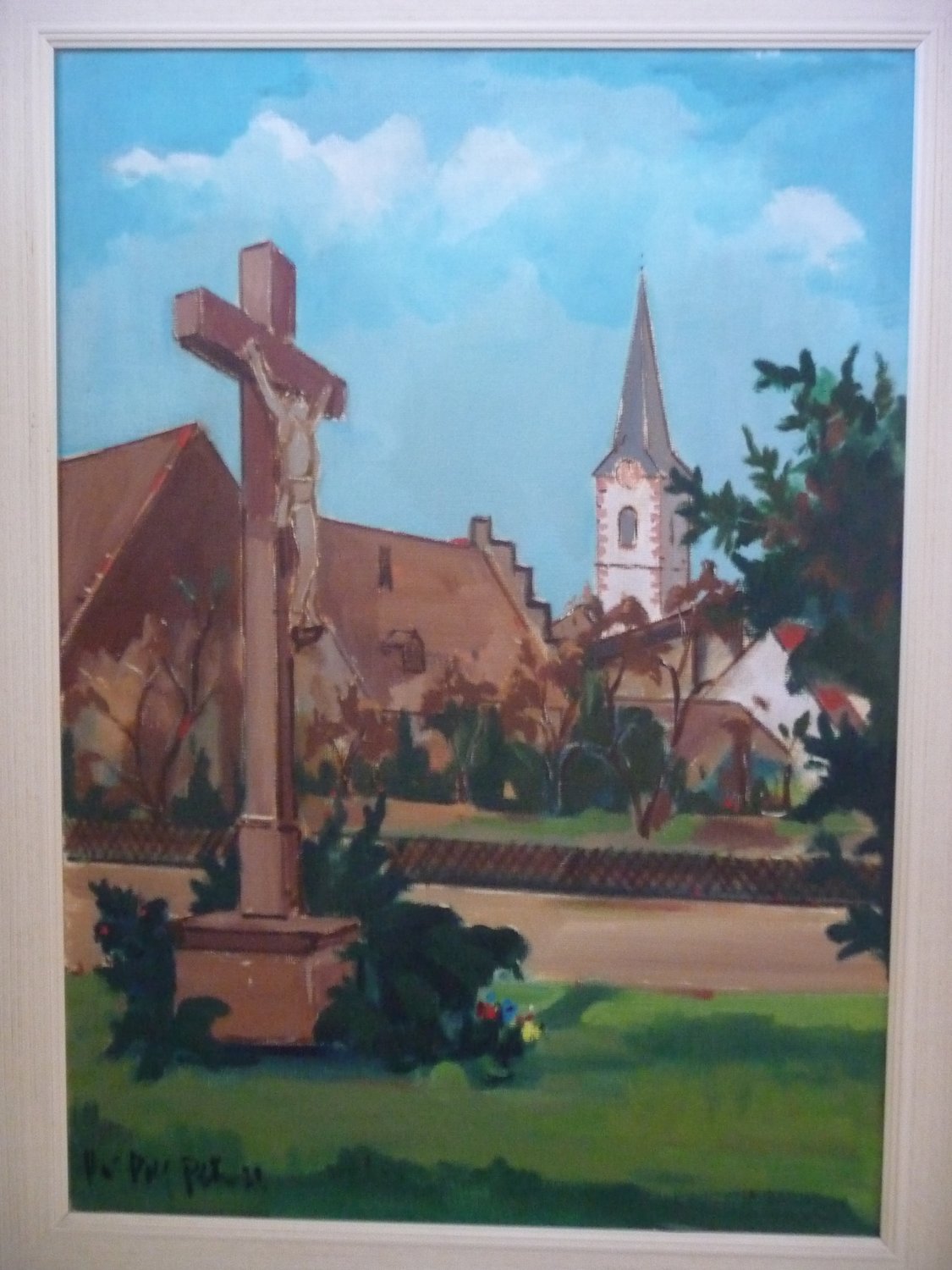Hans Rolf Peter, 1926 - 2020 Neustadt/Weinstr, "Maikammer" – Matthias Möndel – Öl auf Malkarton
