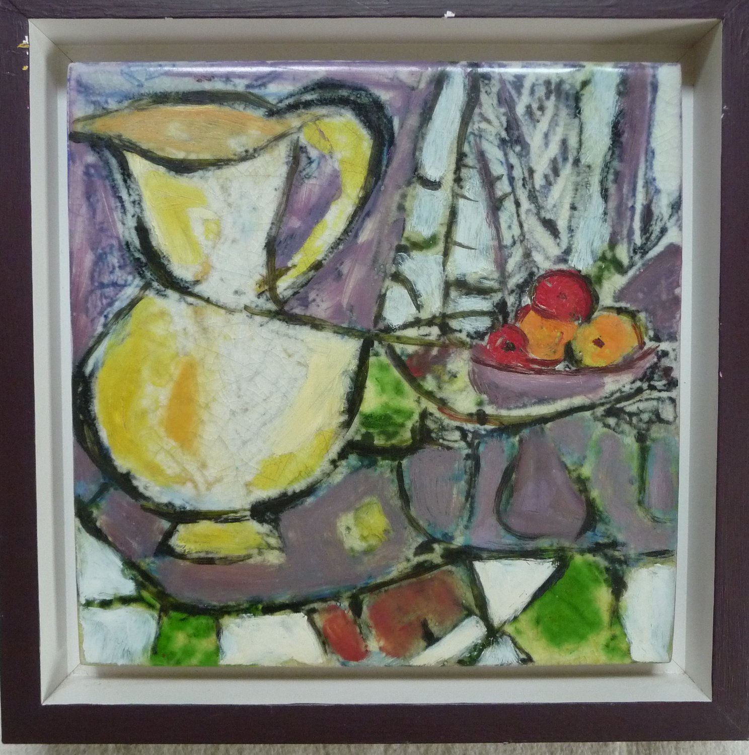 Stillleben mit Obst – Elisabeth Mack-Usselmann – bemalte Keramik