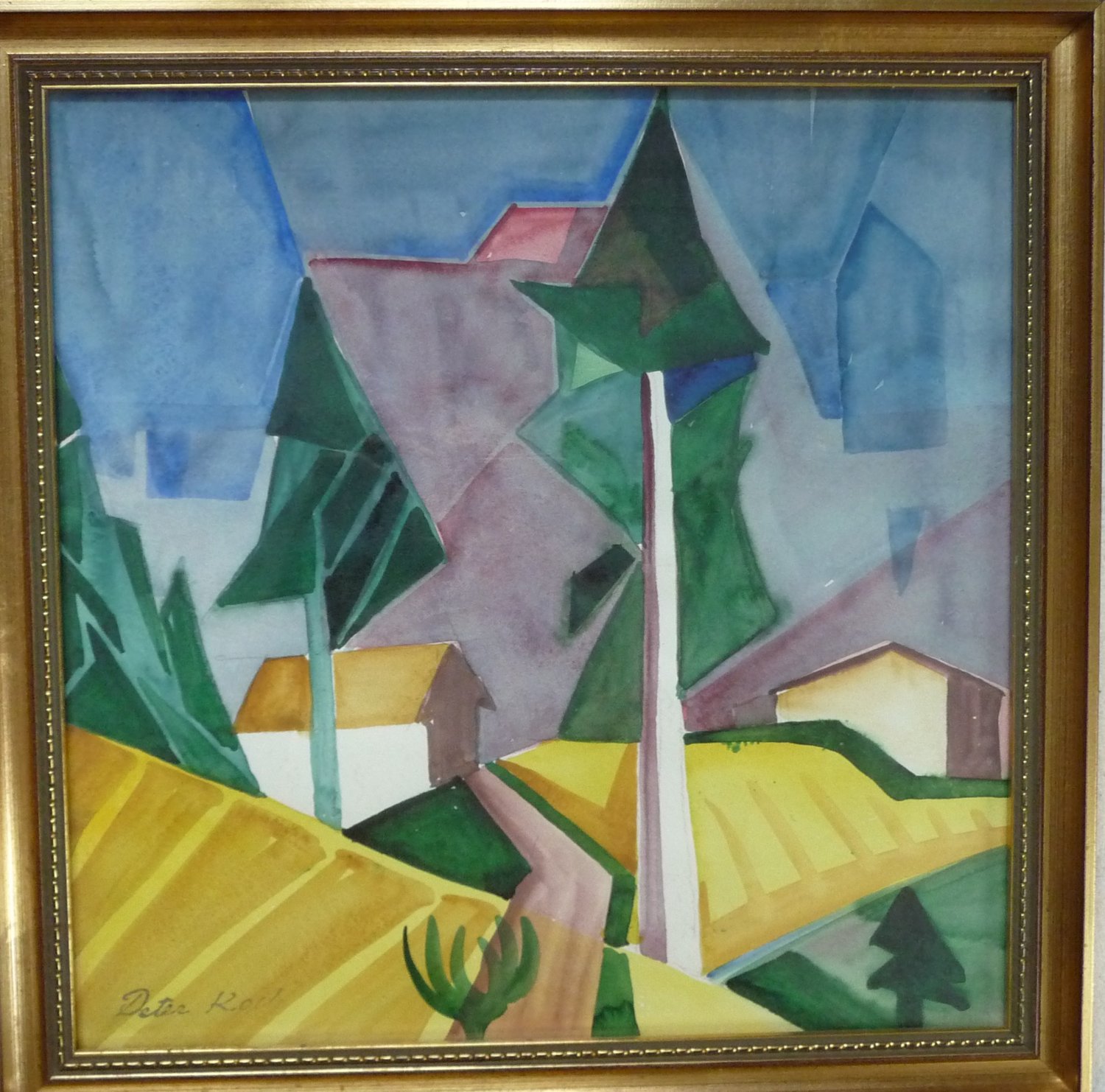 expressive Landschaft – Peter Koch – Aquarell