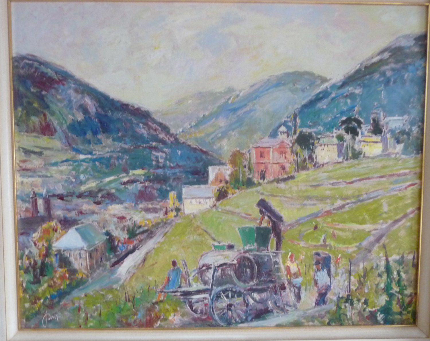 Landschaft bei Neustadt/Weinstr. – Karl Graf – Öl auf Malkarton