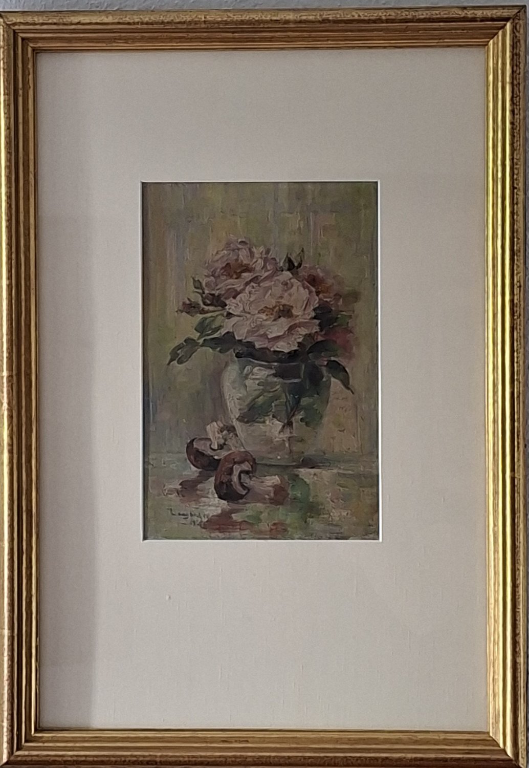 Rosen in Vase – Langbecker – Öl auf Leinwand