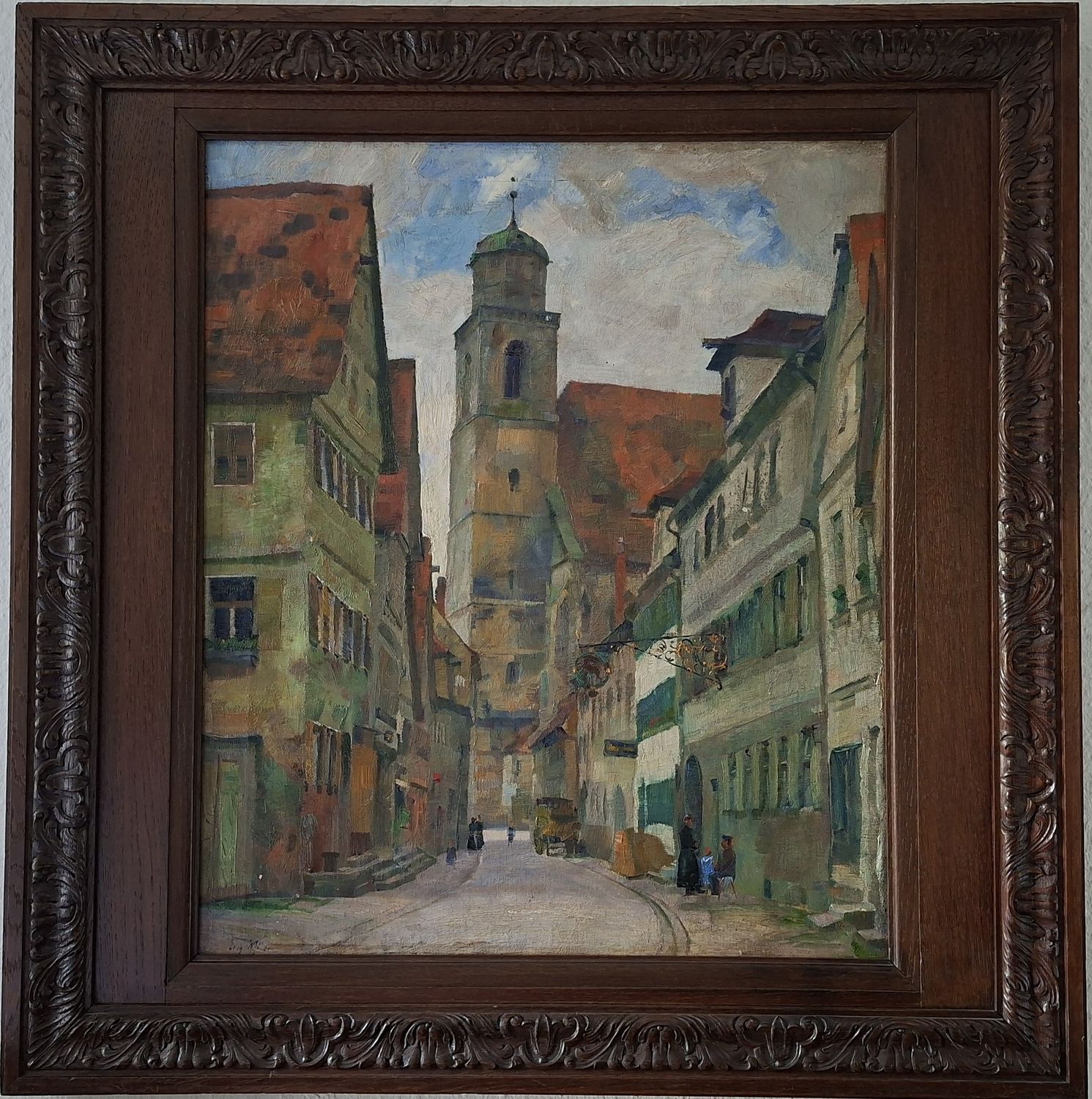 Turmgasse Rothenburg o.d. Tauber – Erich Martin Müller – Öl auf Leinwand